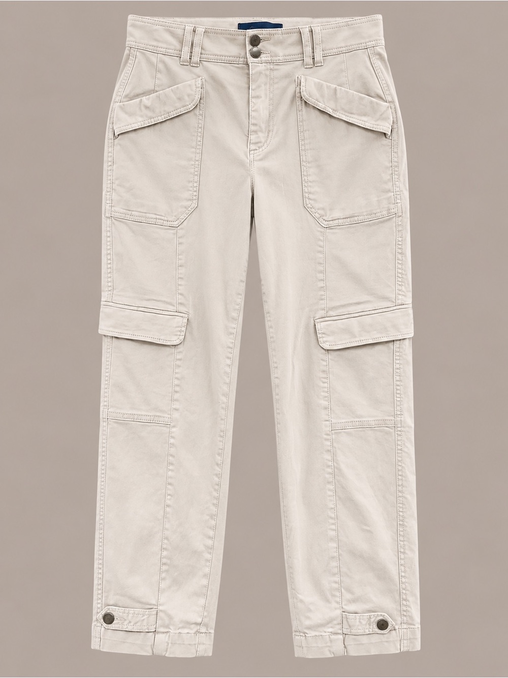 Democracy Women’s Cargo Boyfriend Jeans in Light Beige